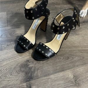 Jimmy Choo Black Studded Heels